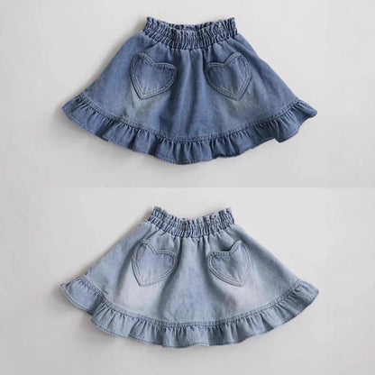 Cowboy skirt with heart-shaped pocket