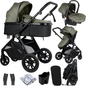 For Your Little One Cruise 3 In 1 Travel System With i-Size Car Seat - Pebble Sage (Free Cupholder And Seat Liner Included!)
