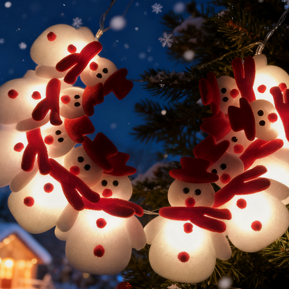 Non woven snowman Christmas light LED string
