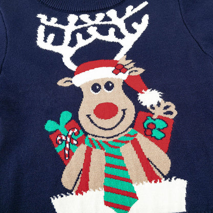 Children's cartoon Christmas baby base pullover sweater