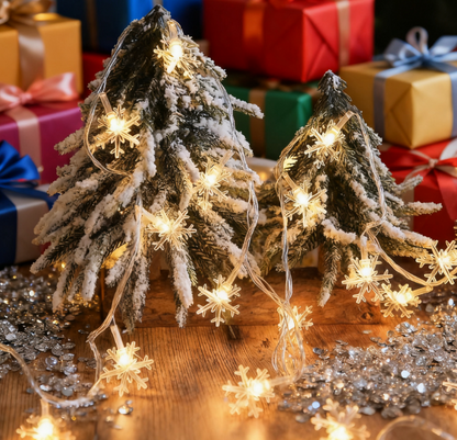 Christmas Snowflake Light - Warm Color Christmas Light LED String