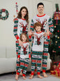Christmas Deer Snowflake Letter Stripe Christmas Family Matching Printed Loungewear