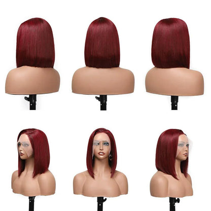 Chic Luxe Hair Pre Styled 99j Burgundy Bob Wig | 13*4 Lace Front | 250% Density | 100% Human Hair