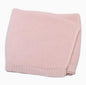 Cotton Knitted Baby Blanket with Embroidered Bear and Personalized Name, Soft Infant Car Seat Cover and Nap Blanket