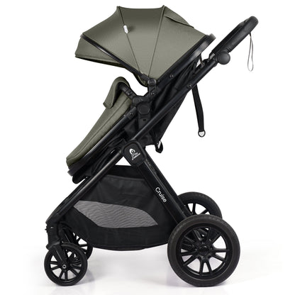 For Your Little One Cruise 3 In 1 Travel System With i-Size Car Seat - Pebble Sage (Free Cupholder And Seat Liner Included!)