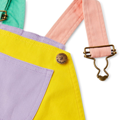 Pastel Colourblock Denim Shorts