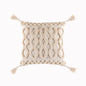 Tassels Cushion Cover 45x45cm Beige White Pillow Covers Decorative Pillow Case Square Home Boho Decor Macrame Pillowcase