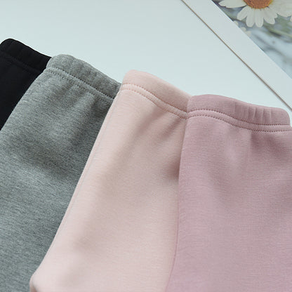 Girls' leggings with thickened fleece