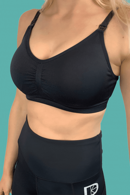 Everyday Seamfree Maternity and Nursing Bra | A to GG Cup | Black