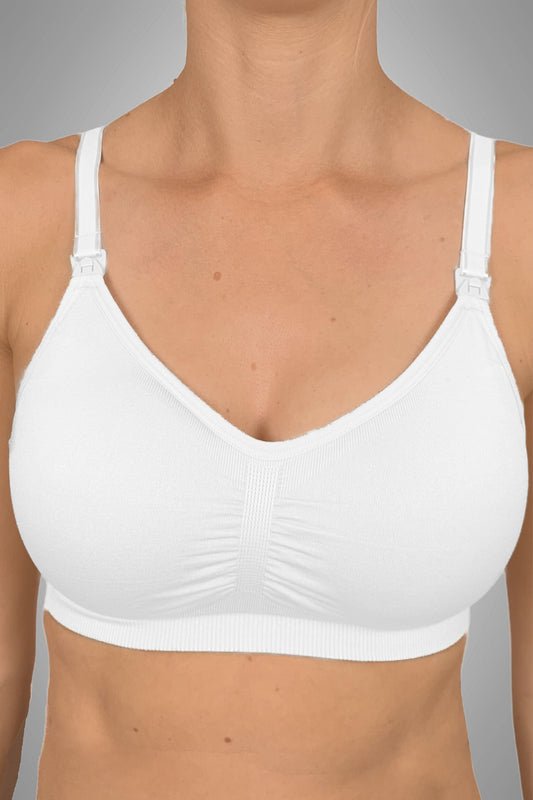 Everyday Seamfree Maternity and Nursing Bra | A to GG Cup | White