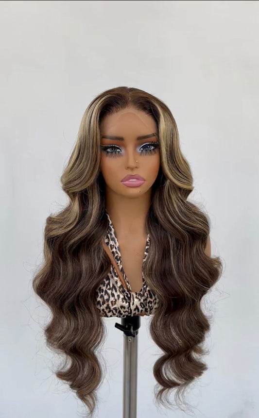 Pre Styled Ready To Wear Glueless Curly Human Hair Lace Front Wig 200% Full Density Customized Colour
