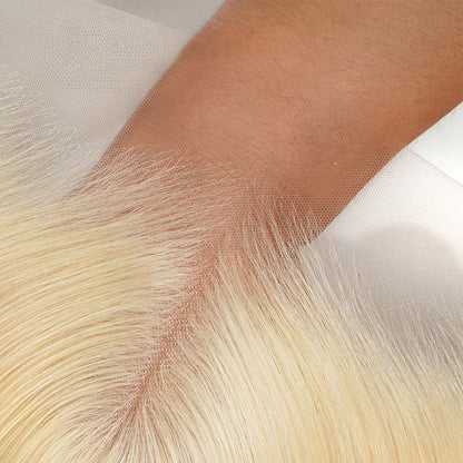 Chic Luxe Hair Invisible Knot Bleached 613 Blonde 13x4 13x6 Lace Frontal Wig | 100% Human Hair