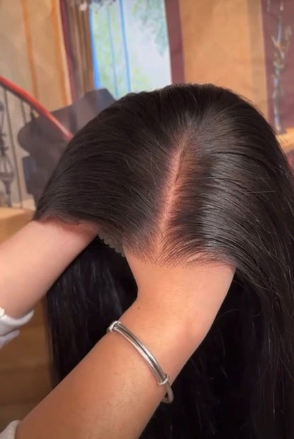 Vietnamese Glueless Pre Cut Lace 13x4 Ready To Wear Straight Human Hair Wig