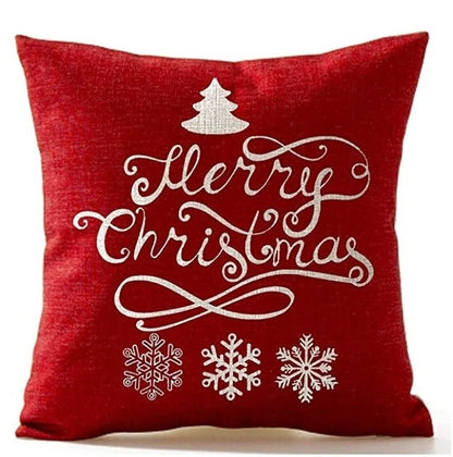Christmas Decorations Pillow Covers Snowflcke Decor Throw Pillow Cases Xms Tree Cushion Cover 18 X 18 Inch