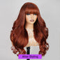 #33 Maple Reddish Brown 5x5 Closure Wig Human Hair Mermaid Wig With Bangs With HD Transparent Lace