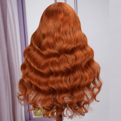 6x5 Wear Go #30 Copper Ginger Loose Body Wave Light Auburn 3D DOME Cap Wear Go C Part Glueless Mini Knots Pre-plucked Hair Pre-cut Lace Wig