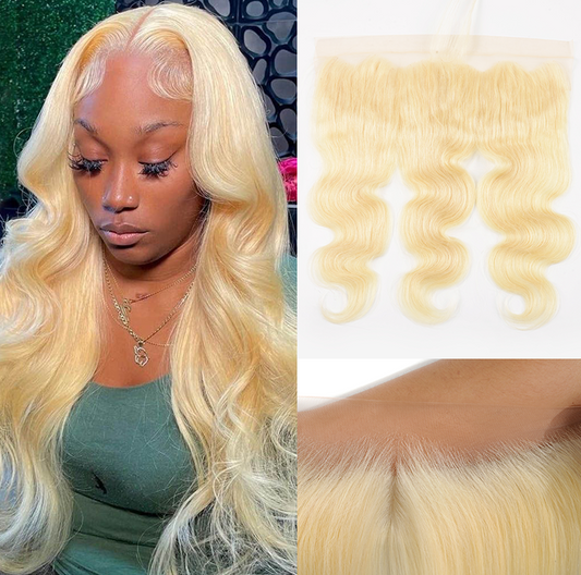 Chic Luxe Hair Invisible Knot Bleached 613 Blonde 13x4 13x6 Lace Frontal Wig | 100% Human Hair