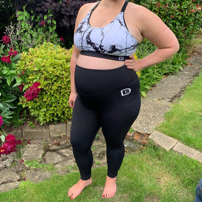 Maternity & Postnatal Active Support Leggings | Black