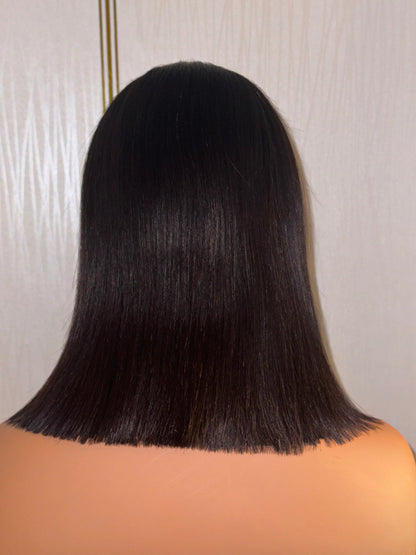 Chic Luxe Hair Glueless Lace Front Bone Straight Short Bob Wig | 100% Human Hair