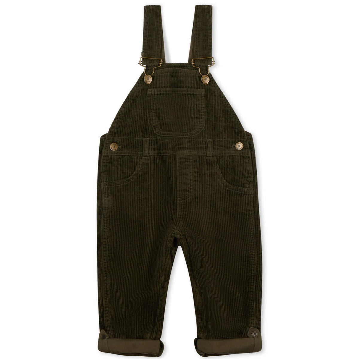 Khaki Chunky Cord Dungarees