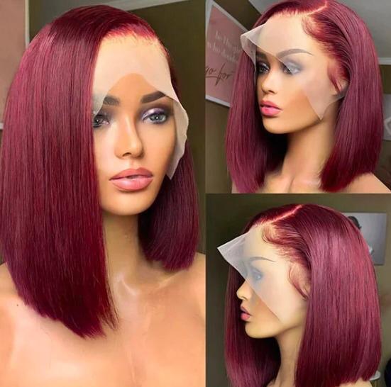 Chic Luxe Hair Pre Styled 99j Burgundy Bob Wig | 13*4 Lace Front | 250% Density | 100% Human Hair