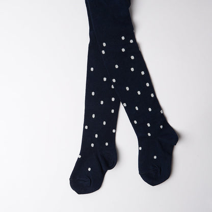 Dotty Tights - Navy