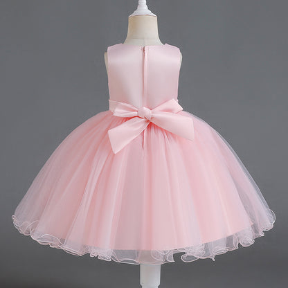 New Girls' Dress High-end Sleeveless Dress