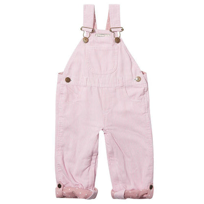 Pink Stripe Dungarees