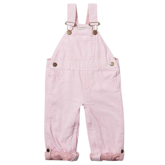 Pink Stripe Dungarees