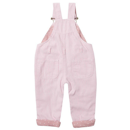 Pink Stripe Dungarees