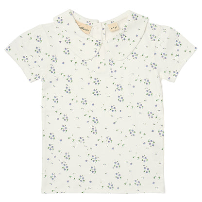 Peter Pan Short Sleeved T-Shirt - Purple Flower