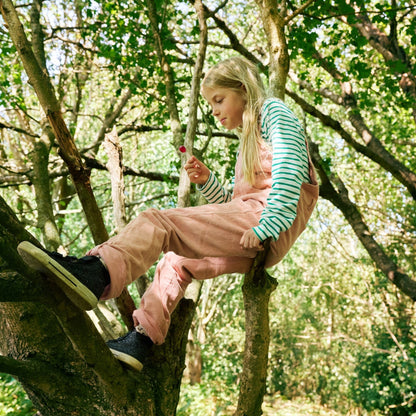 Pink Chunky Cord Dungarees