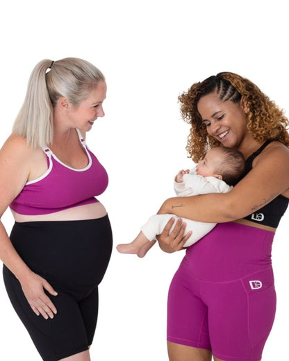 Maternity & Postnatal Active Support Cycling Shorts | Black