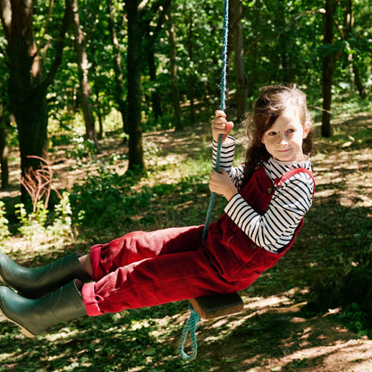 Robin Red Chunky Cord Dungarees