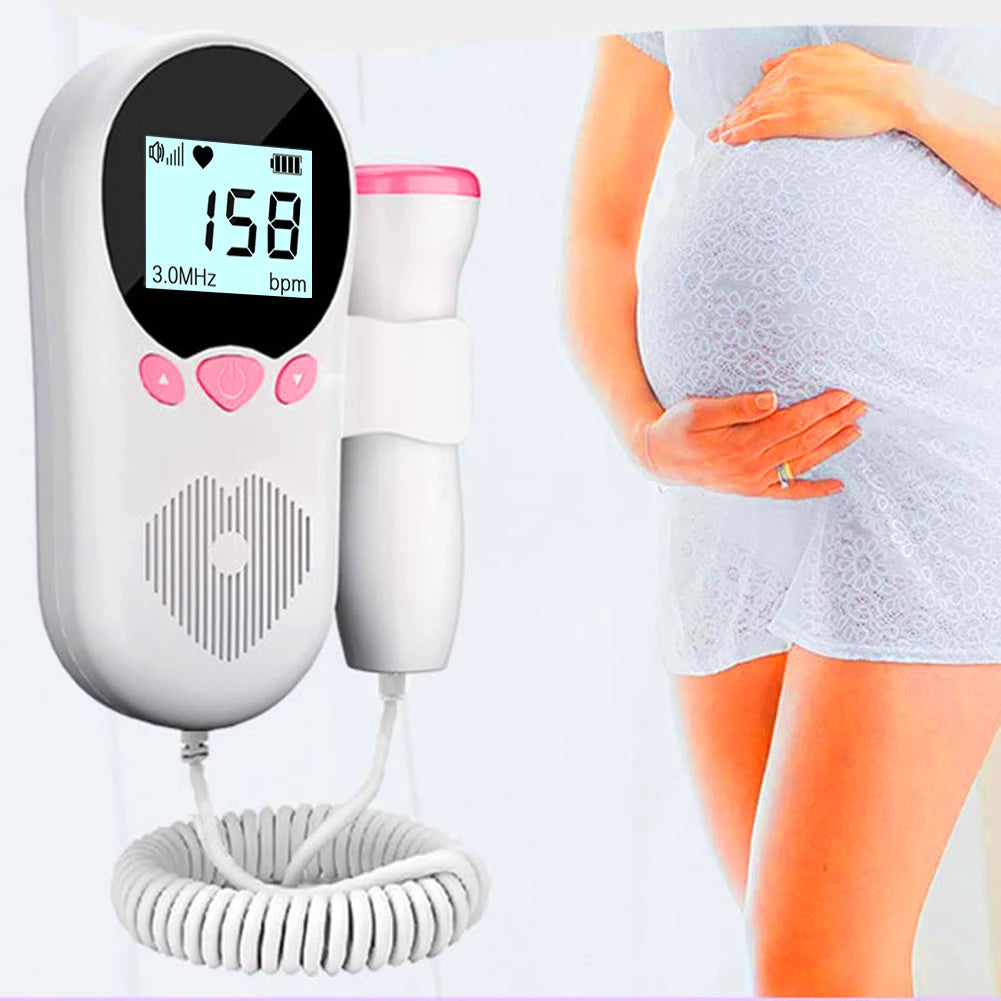 1PC Handheld Fetal Doppler Prenatal Heartbeat Monitor Sonar Doppler For Pregnant Baby Heart Rate Detector No Radiation Home