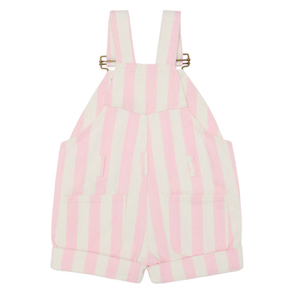 Classic Wide Stripe Denim Shorts - Pink