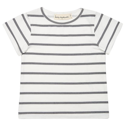 Grey Breton Stripe Summer T-Shirt