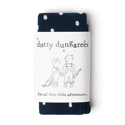 Dotty Tights - Navy
