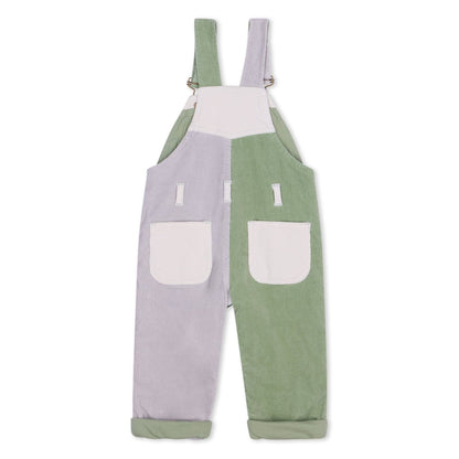 Waterlilies Patchwork Corduroy Dungarees