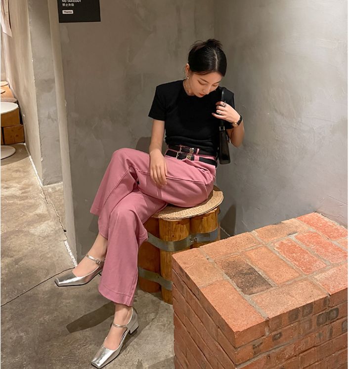 Women's Silver Low Top Chunky Heel Mary Jane Shoes