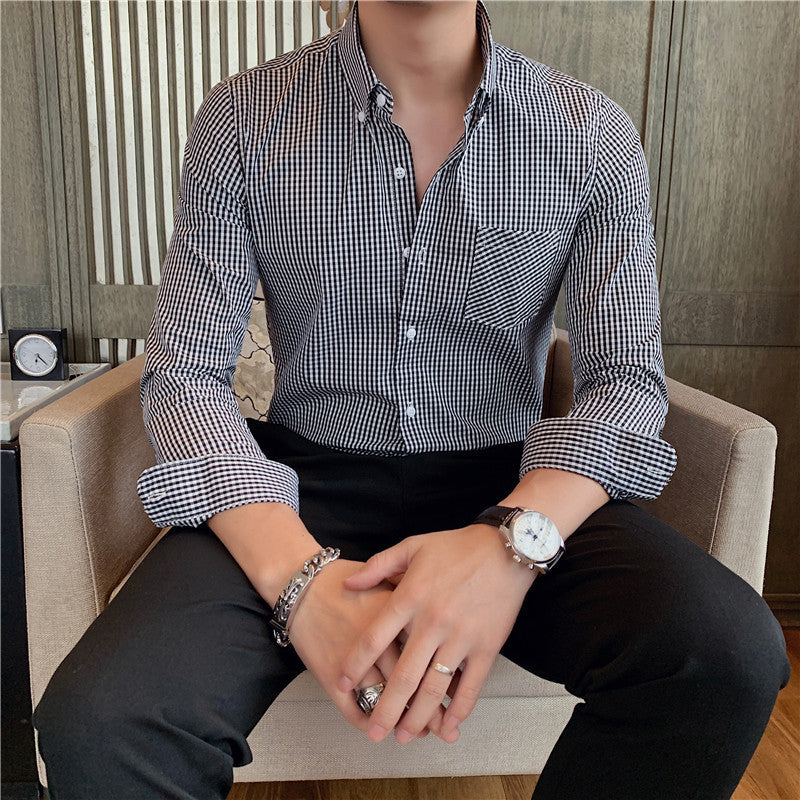 Kariertes Herrenhemd Erfrischend und bequem