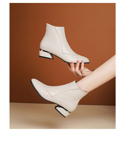 Women's British-style Fashionable Chunky Heel Martin Boots