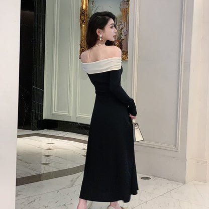 Off-Shoulder Strickkleid Damen