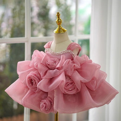 Vestido de noche para niños de año completo con minifalda