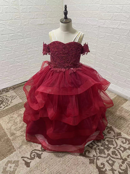 Vestido infantil con cola de sirena