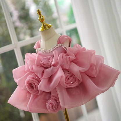 Vestido de noche para niños de año completo con minifalda