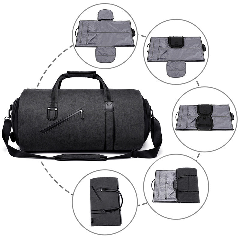 Bolsa de viaje para traje de hombre plegable de gran capacidad y portátil