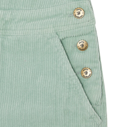 Adult Mint Chunky Cord Dungarees