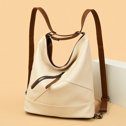 Weiche Ledermode Schultertasche mit großem Fassungsvermögen für Damen