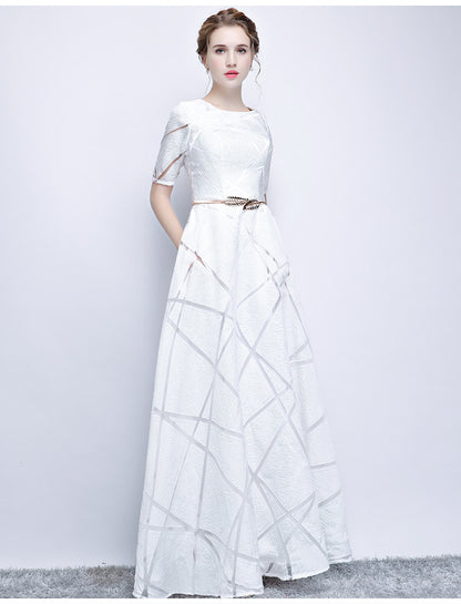 Vestido de anfitriona de banquete elegante y delgado para mujer